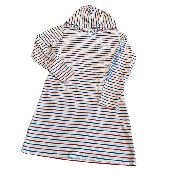 VINEYARD VINES Girls Hooded Dress - sz Medium 10/12 - Picture 1 of 9